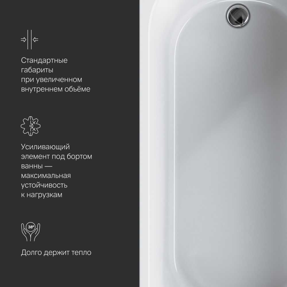 Ванна акриловая AM.PM X-Joy W94A-160-070W-A1 фотография 23