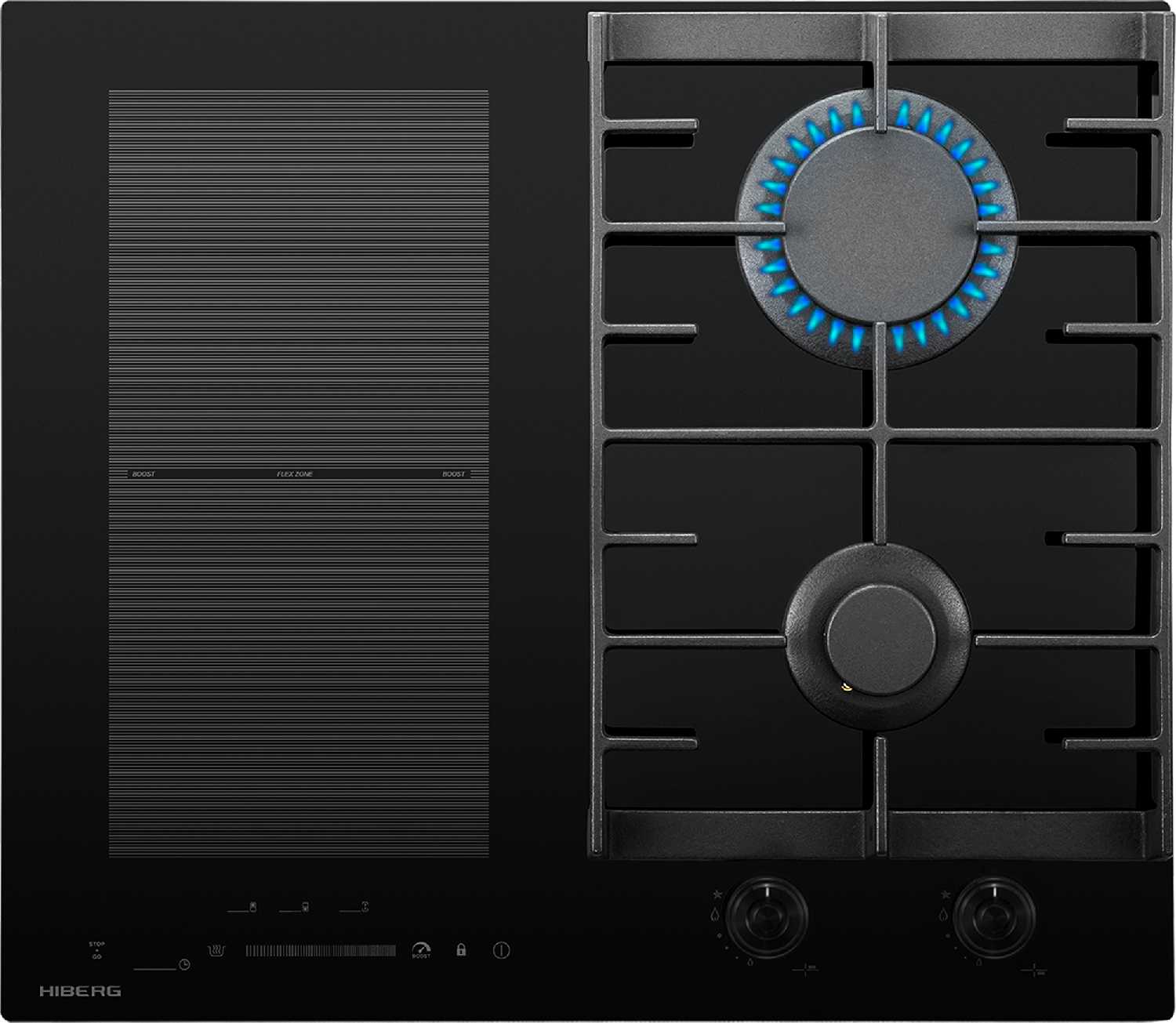Варочная поверхность HIBERG i-VM 6021 B комбинированная, газоэлектрическая, индукционная фотография 9