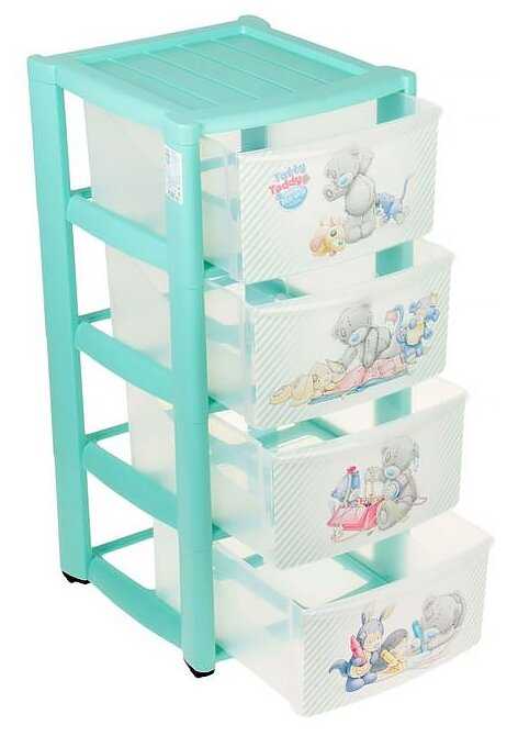 Бельевой комод Пластишка с аппликацией 4 секции фотография 8