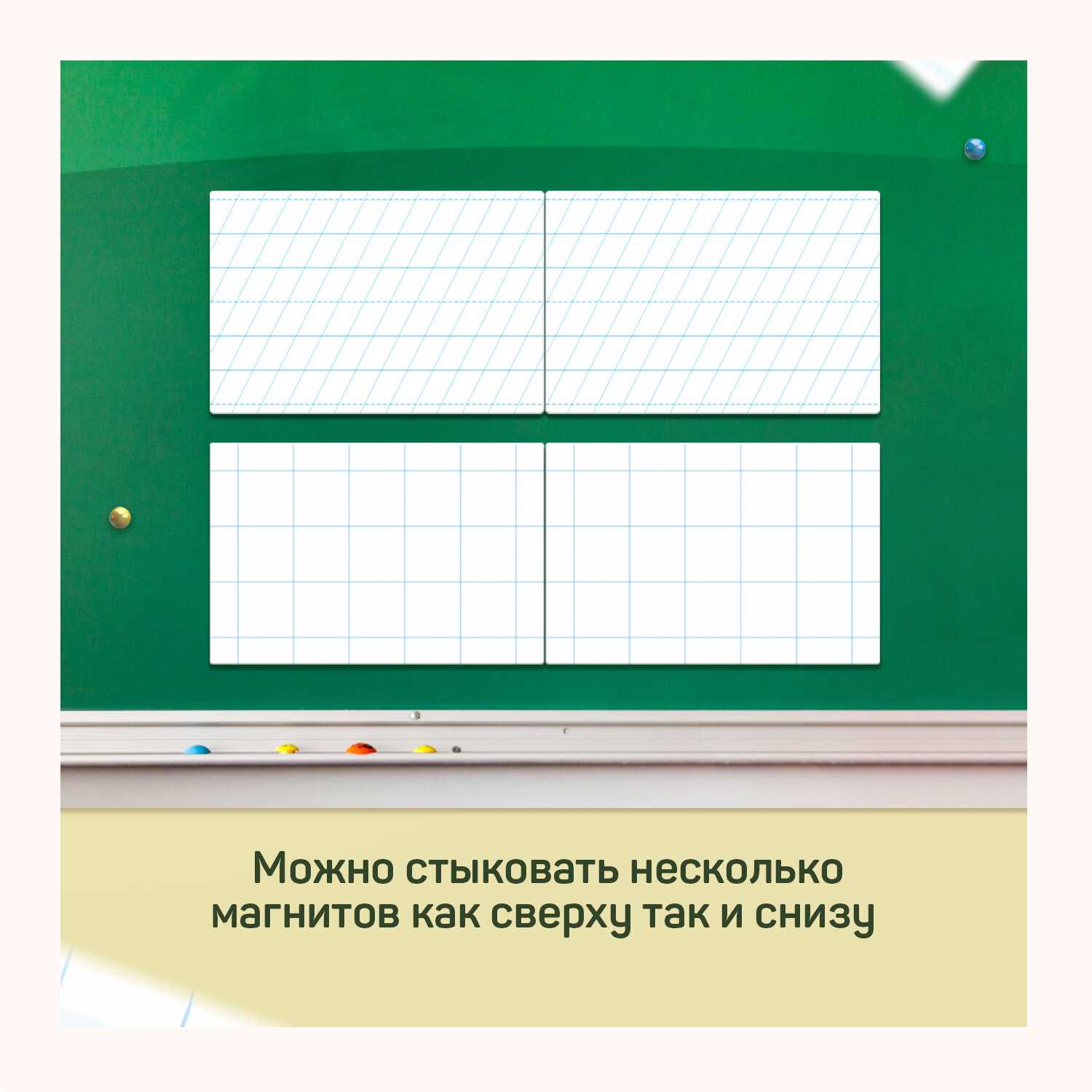 Разлиновка магнитная для школьной доски фотография 4