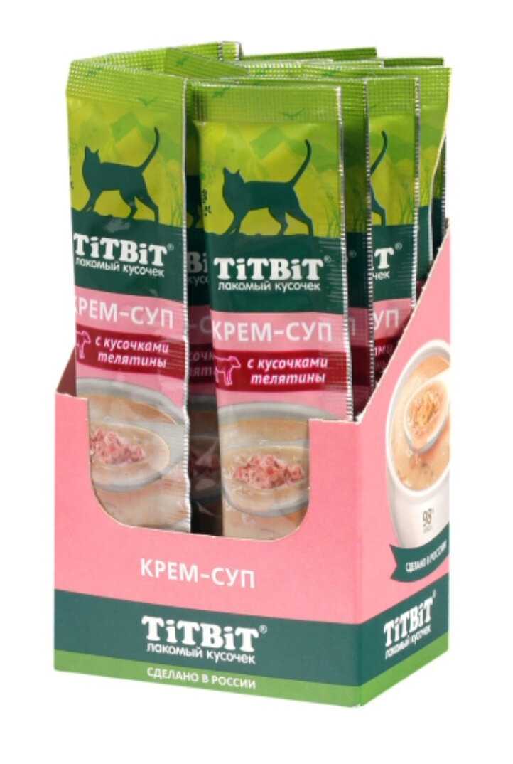 TitBit Крем-суп для кошек с кусочками телятины фотография 1