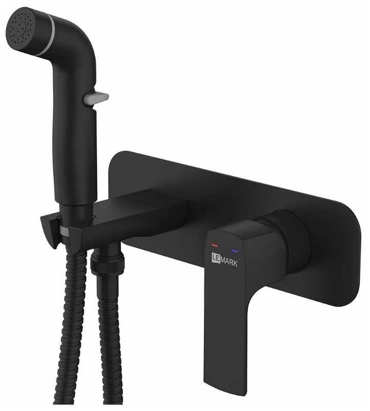 Смеситель Lemark Ursus LM7220BL с гигиеническим душем, встраиваемый фотография 2