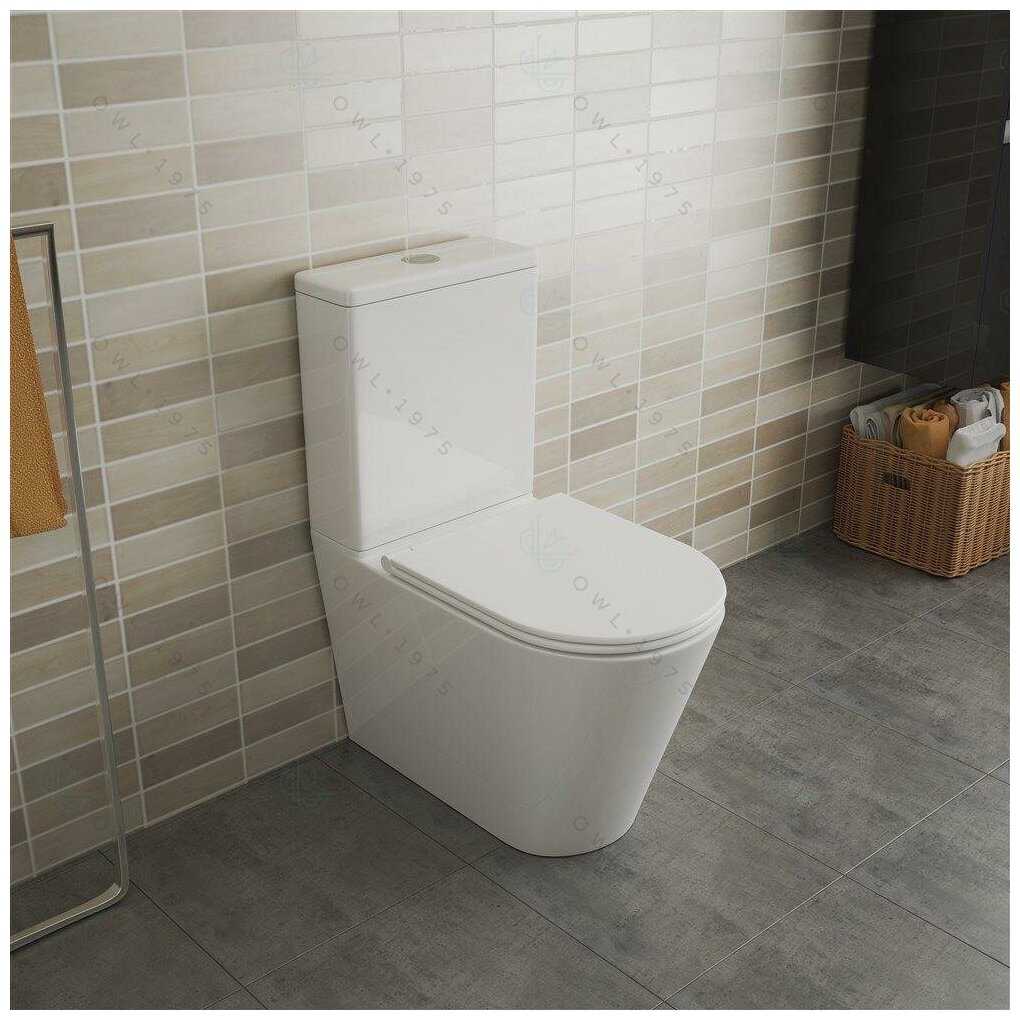 Унитаз-компакт OWL 1975 Vind Cirkel G OWLT190303 микролифт с горизонтальным выпуском фотография 12