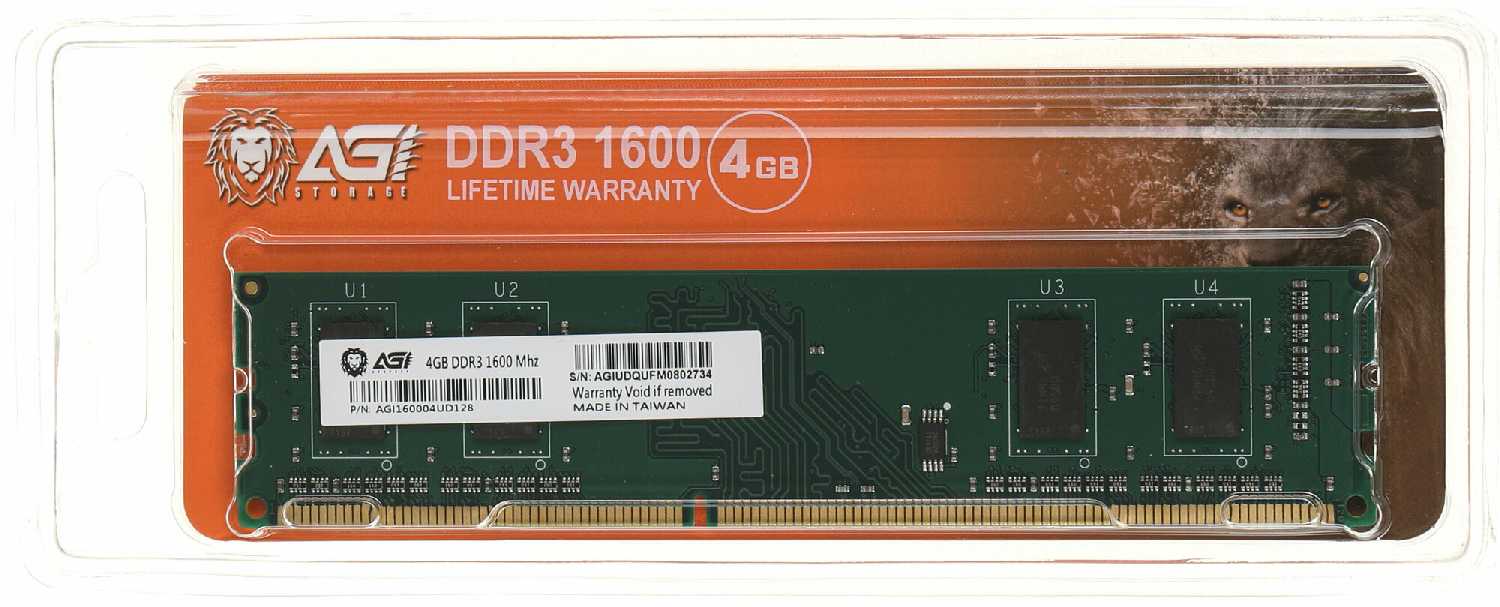 Оперативная память AGi AGi 4Gb (AGI160004UD128) фотография 5