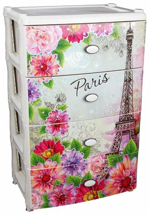 Бельевой комод Альтернатива Для игрушек широкий 4 секции (овальные ручки) фотография 3