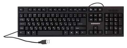 Клавиатура SONNEN KB-330 Black фотография 1