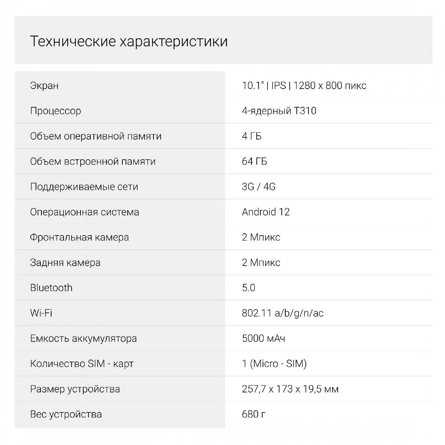 Планшет Digma Kids 1247C T310 (1.8) 10.1