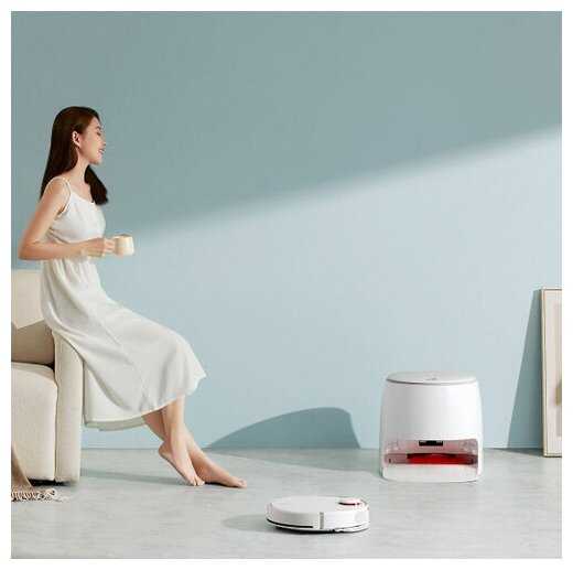 Робот-пылесос со станцией самоочистки Xiaomi Mijia Robot Vacuum Floor Sweeper and Washer (MJSTP) CN, белый фотография 3