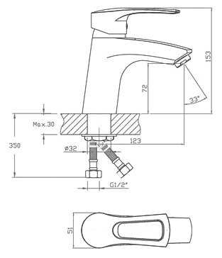 Смеситель Zollen SI53411622, рычажный фотография 1