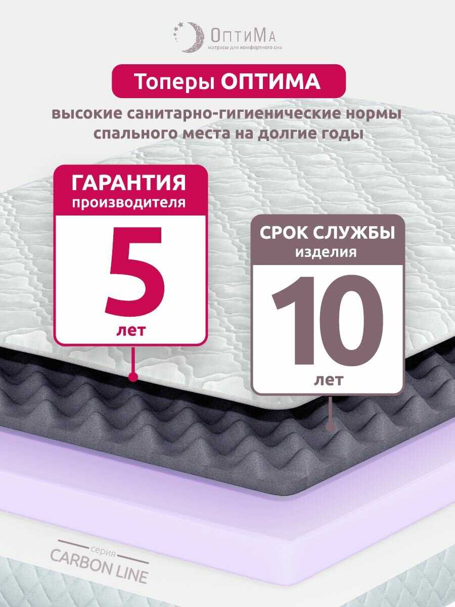 Топпер матрас ОптиМа ортопедический беспружинный (140х190 см, высота 5 см) фотография 17