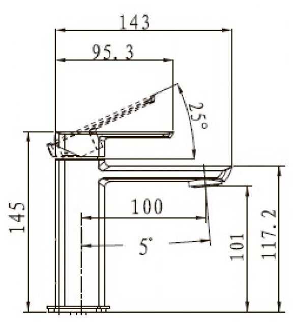 Смеситель для раковины (умывальника) KAISER Saga 53011, рычажный фотография 1