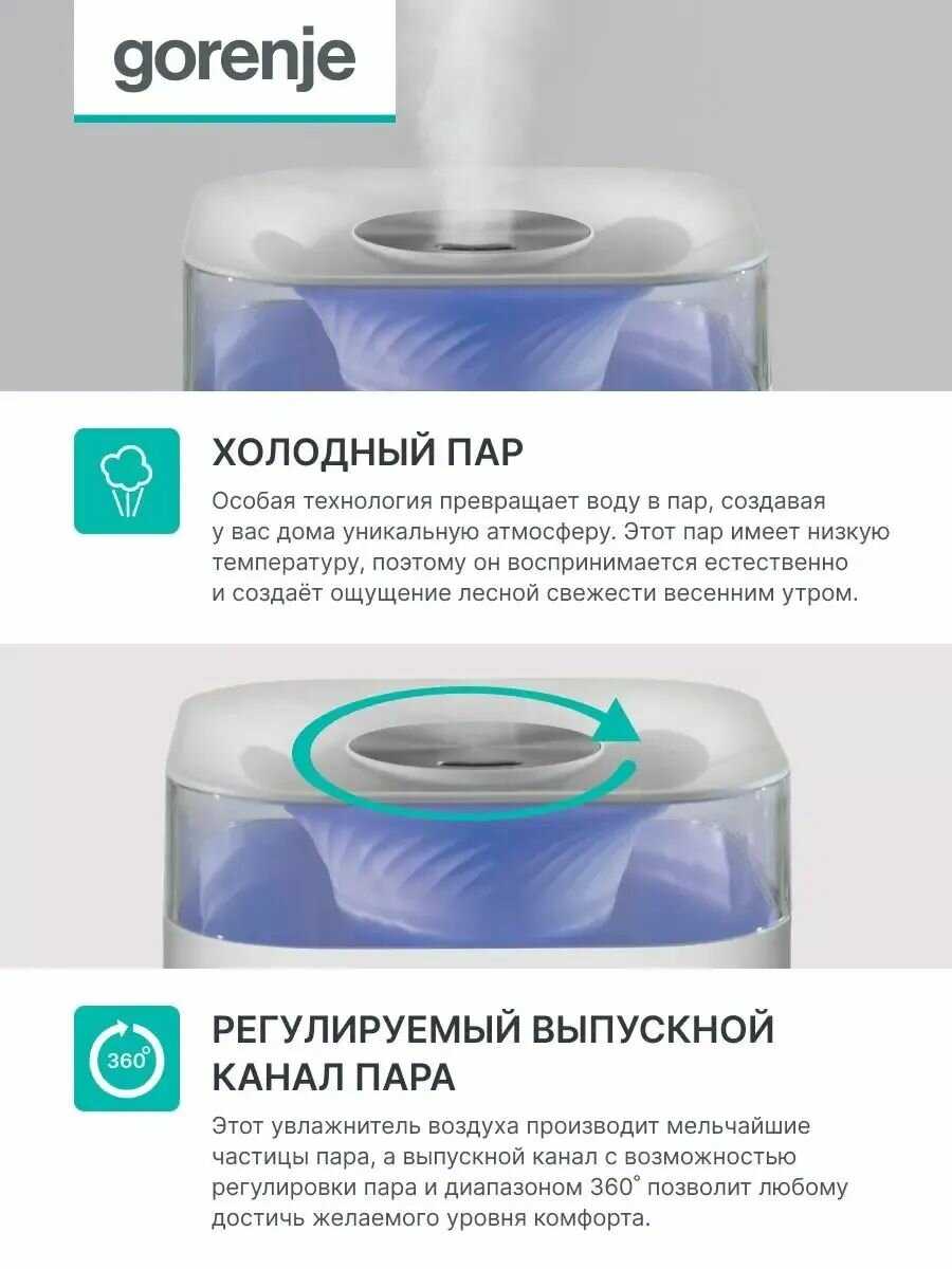 Увлажнитель воздуха GORENJE H50W фотография 4