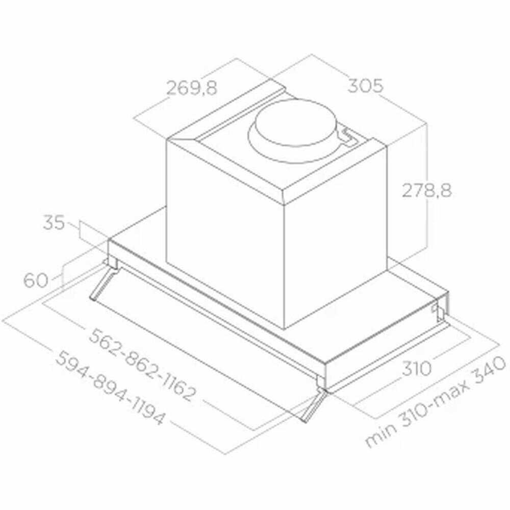 Вытяжка Elica BOXIN LX/BL MAT/A/90 фотография 13