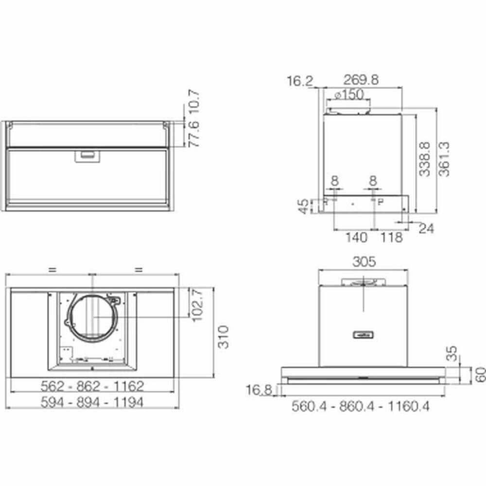 Вытяжка Elica BOXIN LX/BL MAT/A/90 фотография 14