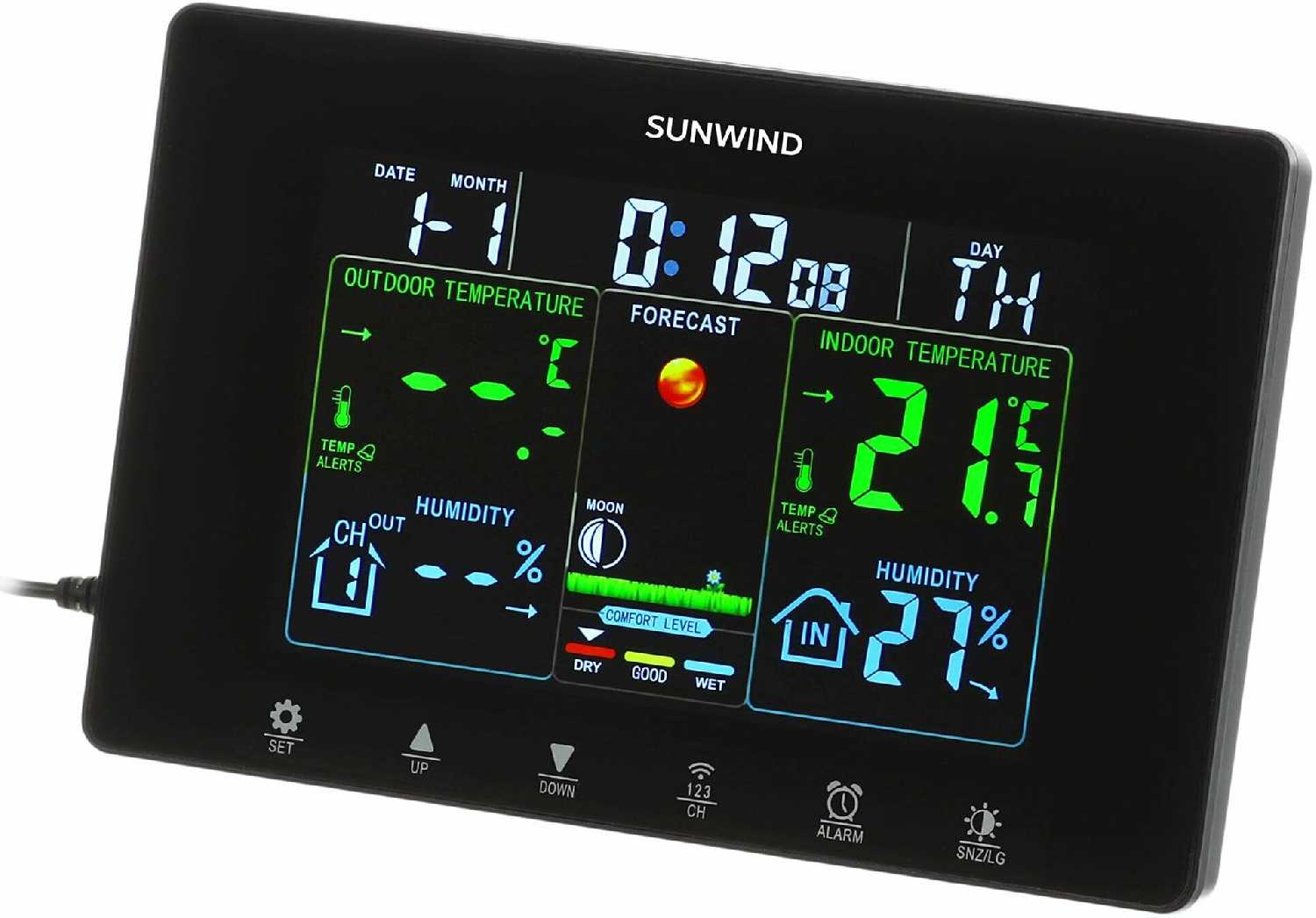 Погодная станция SunWind SW-WSH160-COLOR фотография 1