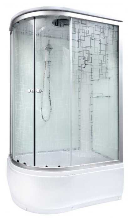 Душевая кабина Deto 4512 R с подсветкой и гидромассажем высокий поддон 120см*80см фотография 1