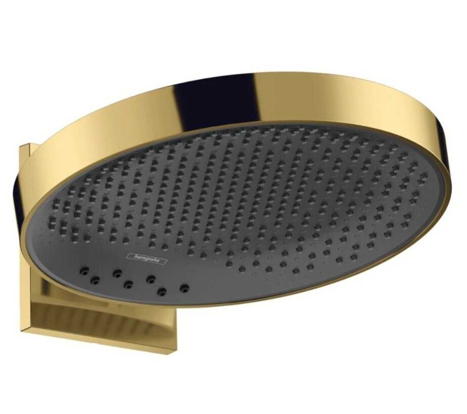 Верхний душ с держателем Hansgrohe Rainfinity 26234990 3 режима струи, золото