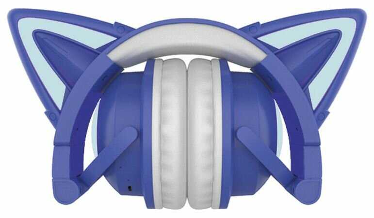 Наушники Qumo Party Cat Mini ВТ 0050 Purple-Light Blue 34913 фотография 3