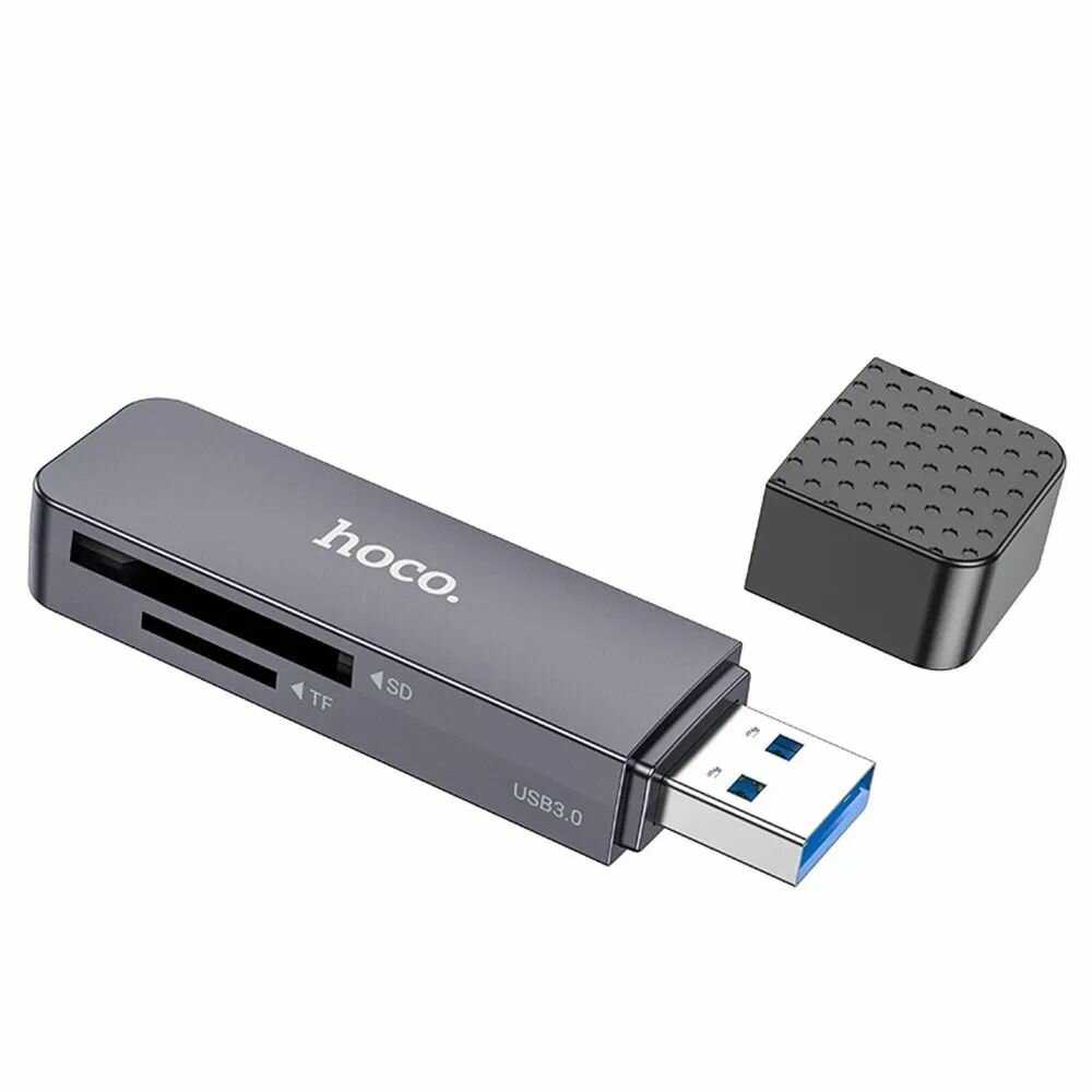 Картридер Hoco HB45 Spirit 2-в-1 USB / Type-C 3.0 для SD и MicroSD / TF карт фотография 7