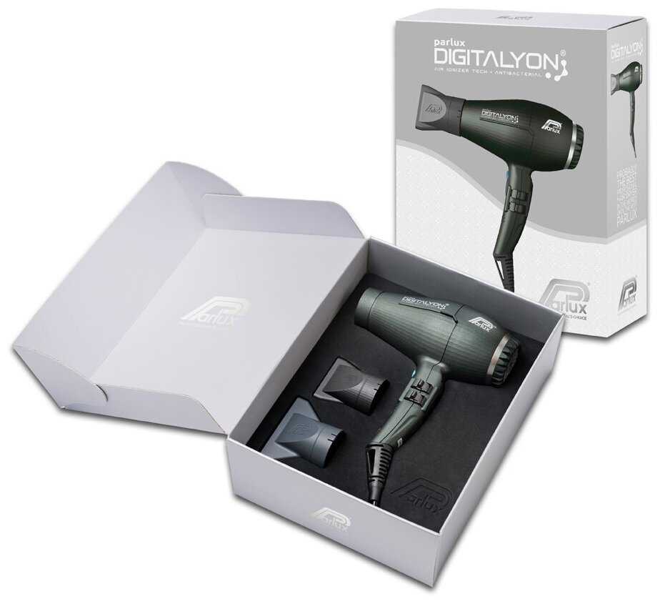 Фен PARLUX Digitalyon Anthracite, антрацит, 2400 Вт, 2 насадки, провод 3,3 м 0901-Digitalyon Antracite фотография 3