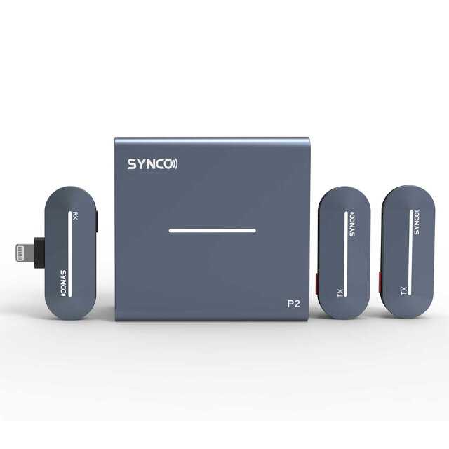 Радиосистема SYNCO P2SL 2,4 ГГц, 2 передатчика, футляр-зарядка (разъем Lighting iPhone) фотография 14
