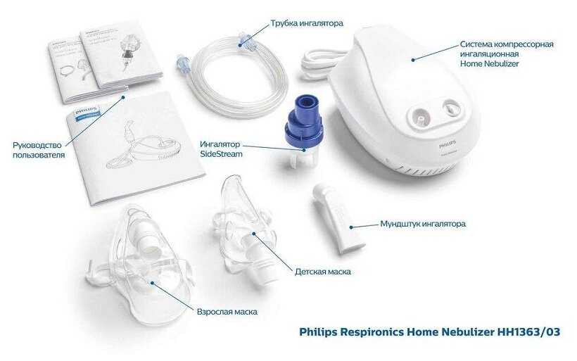 Ингалятор Philips Respironics Home Nebulizer HH1363/03 Компрессорный фотография 2