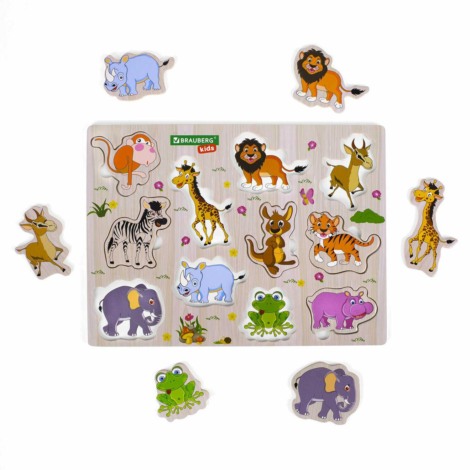 Рамка вкладыш деревянная Brauberg Kids Рамка-вкладыш Овощи (665255) фотография 8