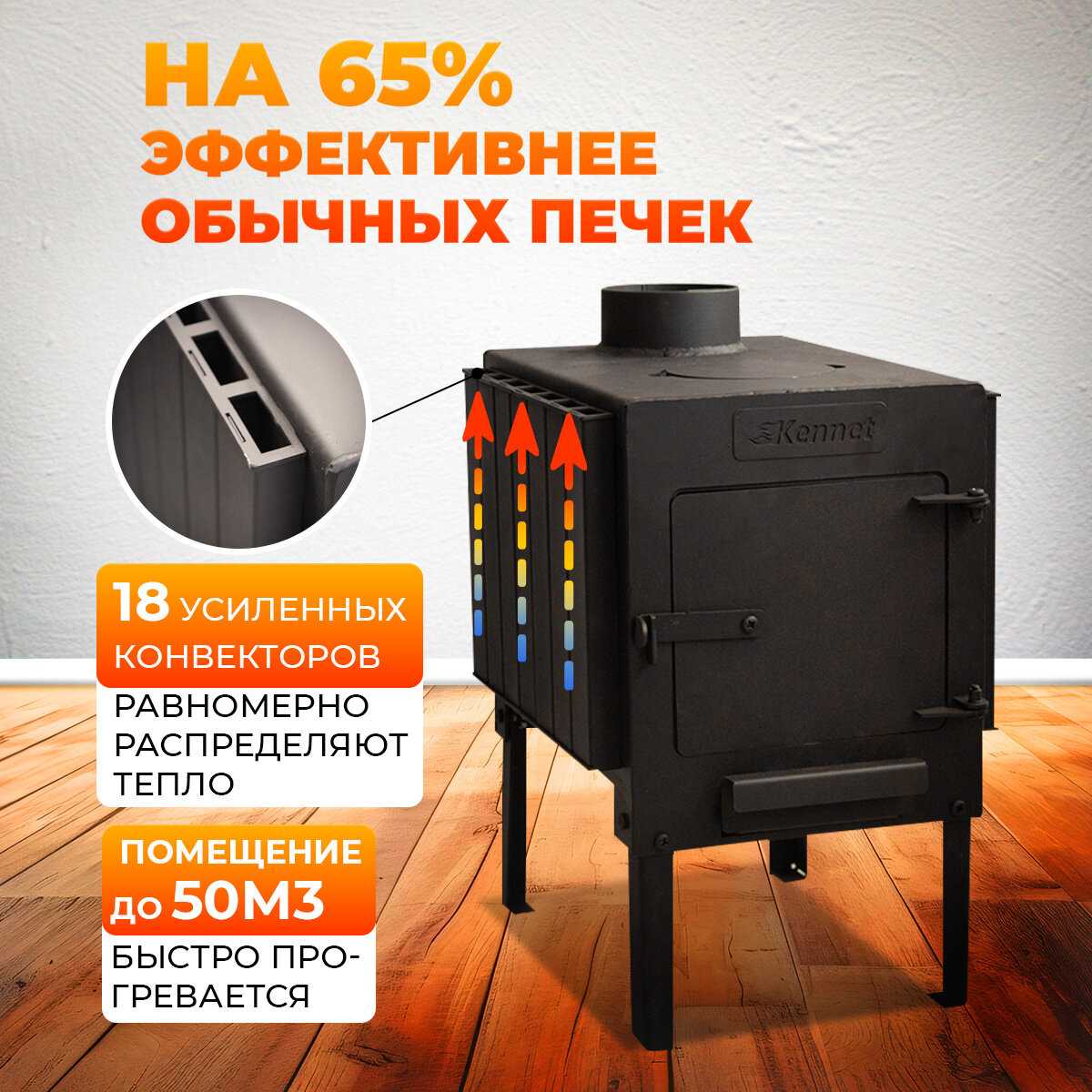 Отопительная печь Kennet Кантри 20 м3 фотография 24