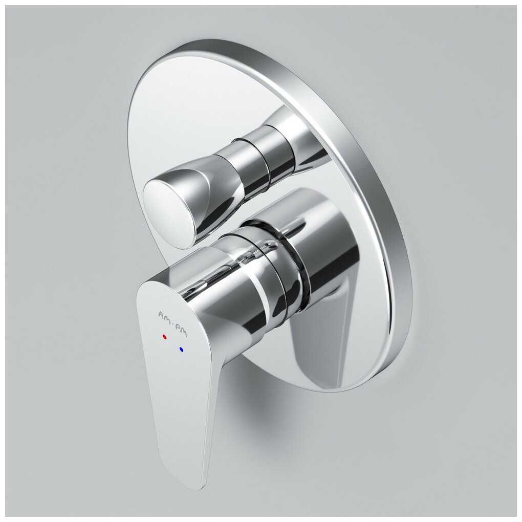 Смеситель для ванны AM.PM Inspire F5085000 + скрытая часть, рычажный фотография 7