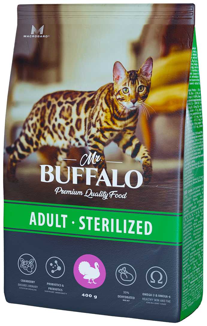 Корм для кошек Mr.BUFFALO Sterilized с индейкой
