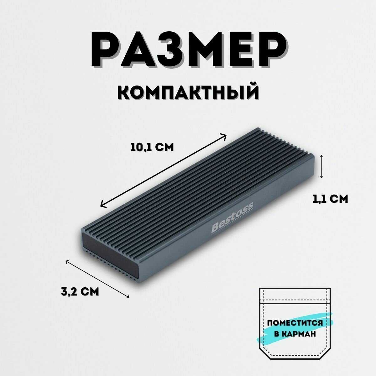 Внешний жесткий диск SSD External USB M.2 NVMe USB Type-C (512 Гб) фотография 19