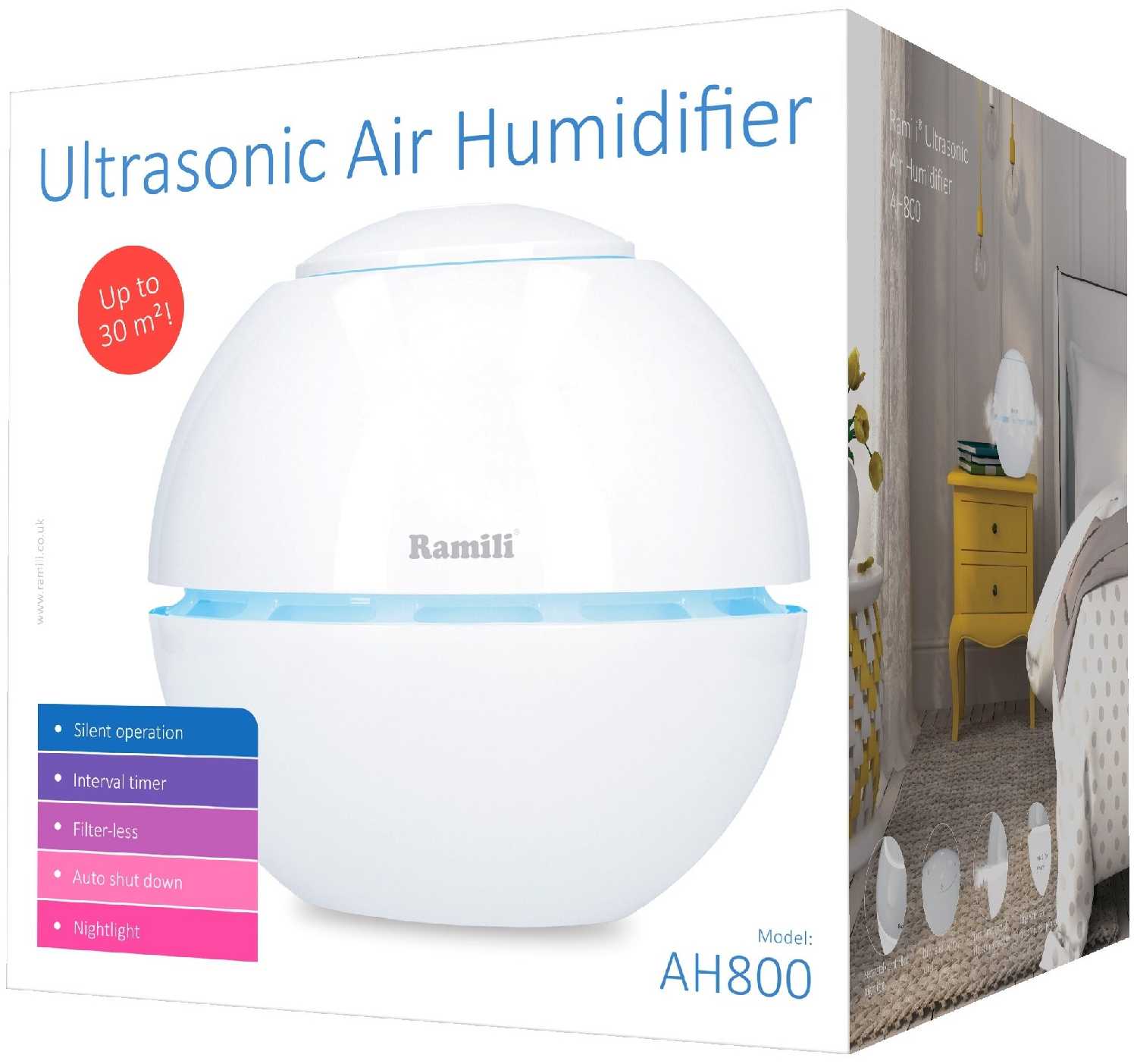 Увлажнитель воздуха Ramili AH800 (ET 3050) фотография 4