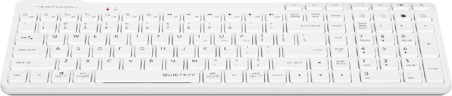 Клавиатура A4Tech Fstyler FBK27C AS беспроводная BT/Radio slim Multimedia (FBK27C AS) фотография 12