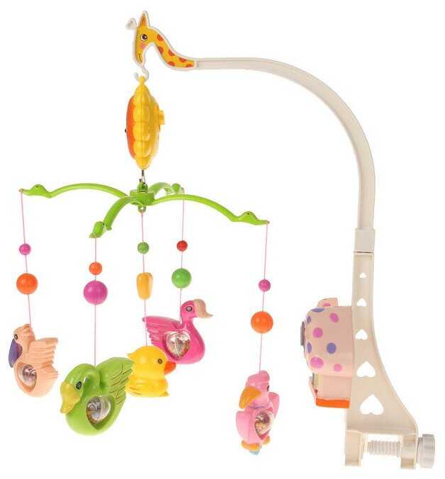 Механический мобиль Крошка Я Пряничный домик. Птички-погремушки 3888824