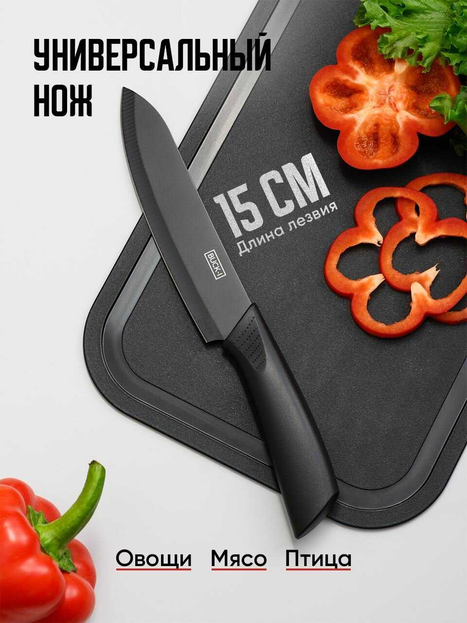 Набор ножей кухонных Shiny Kitchen Набор ножей кухонных с подставкой, орехокол, штопор открывашка механический фотография 2