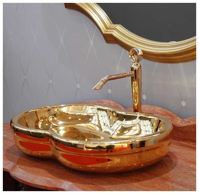Смеситель для раковины (умывальника) Webert Opera OA830402 gold, рычажный фотография 1
