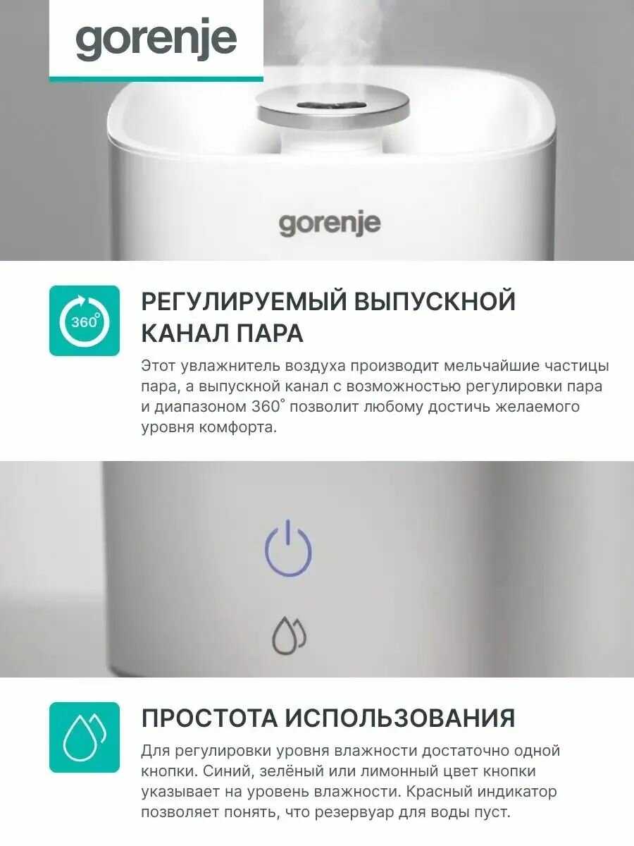 Увлажнитель воздуха Gorenje H45W фотография 12