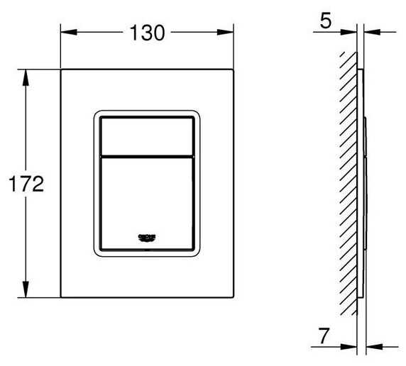 Кнопка смыва Grohe Skate Cosmopolitan S 37535SH0 фотография 2