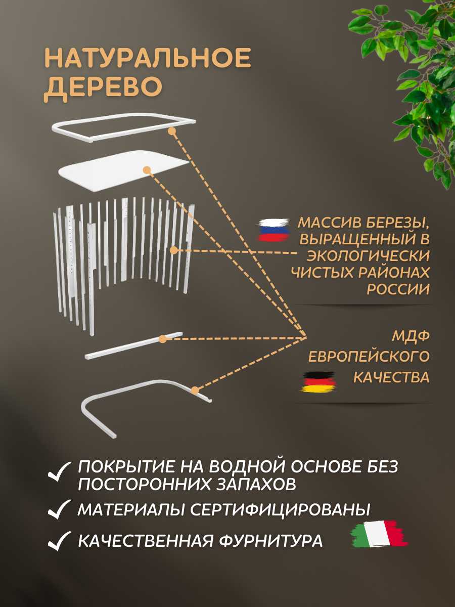 Приставная детская кровать Азбука Кроваток Dolce (9655) фотография 18