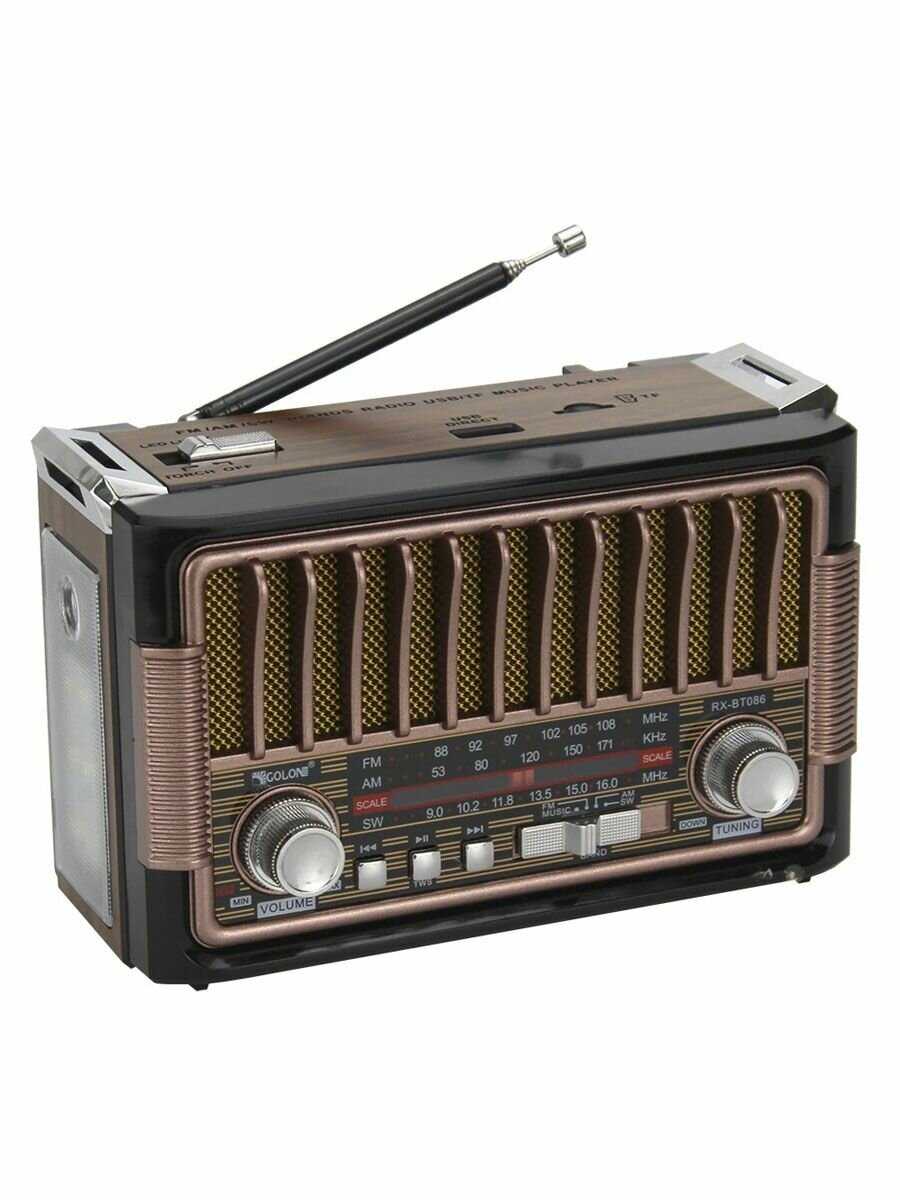 Ретро радиоприемник MyLatso портативный радио плеер (Bluetooth FM USB MP3 TF SD) фотография 17