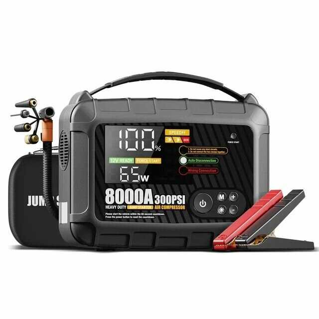 Автомобильное пусковое портативное устройство JF.EGWO Бустер (26000mAh 8000A) фотография 3