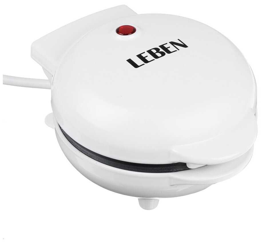 LEBEN Мини-вафельница, 550 Вт, пластик, нержавеющая сталь, антипригарное покрытие