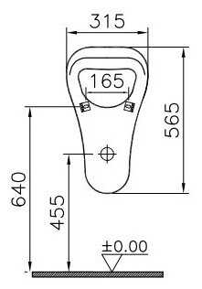 Писсуар подвесной VitrA Arkitekt 6201B003-0199 с горизонтальным выпуском фотография 2