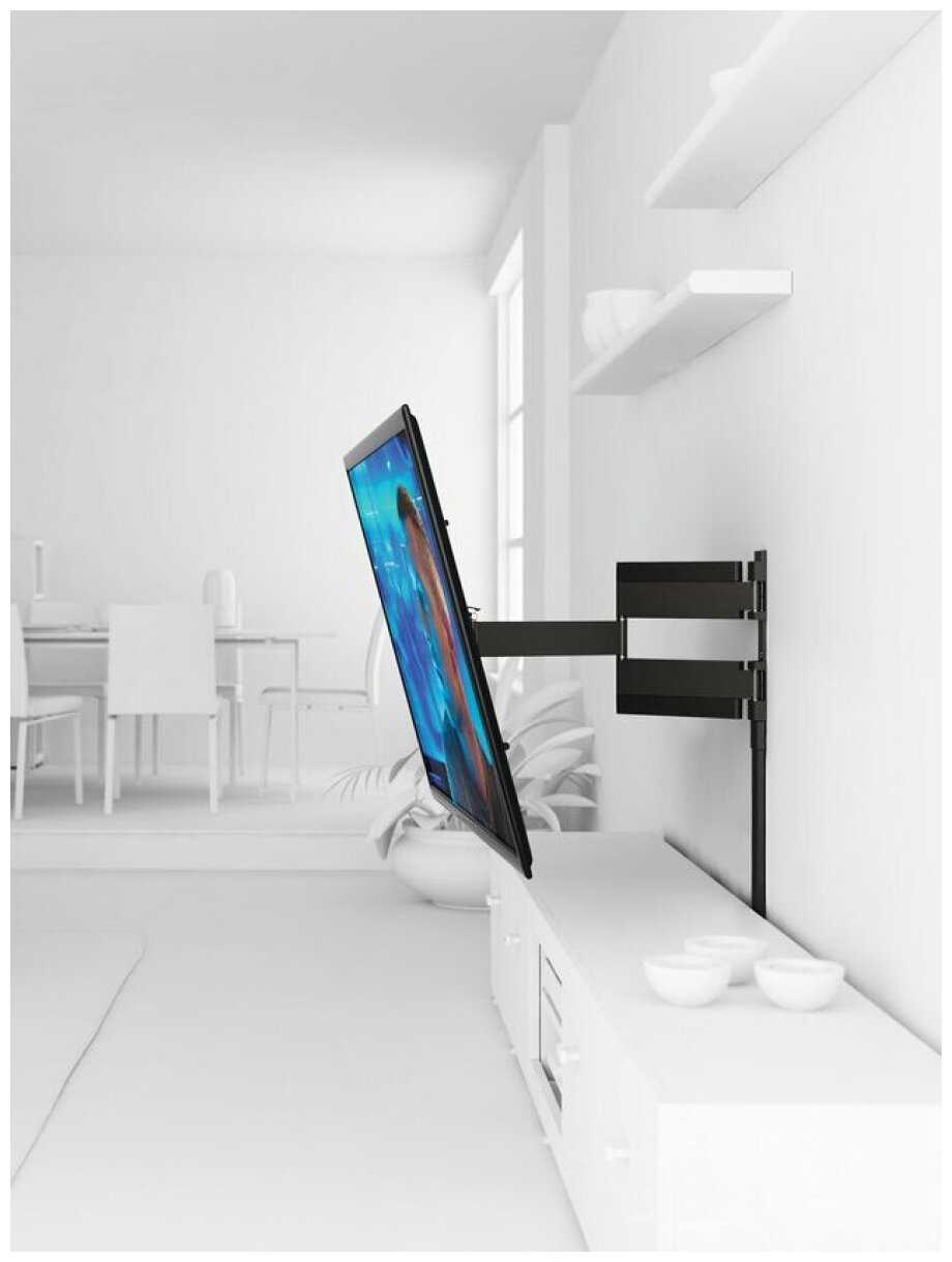 Настенная пластина для кабеля Vogels CABLE 4 (94см), черный фотография 4