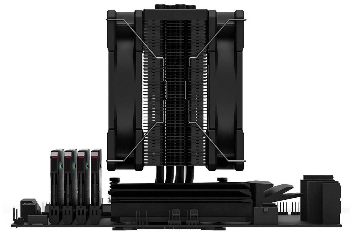 Кулер для процессора ID-COOLING SE-224-XT ARGB DUET черный/ARGB фотография 3