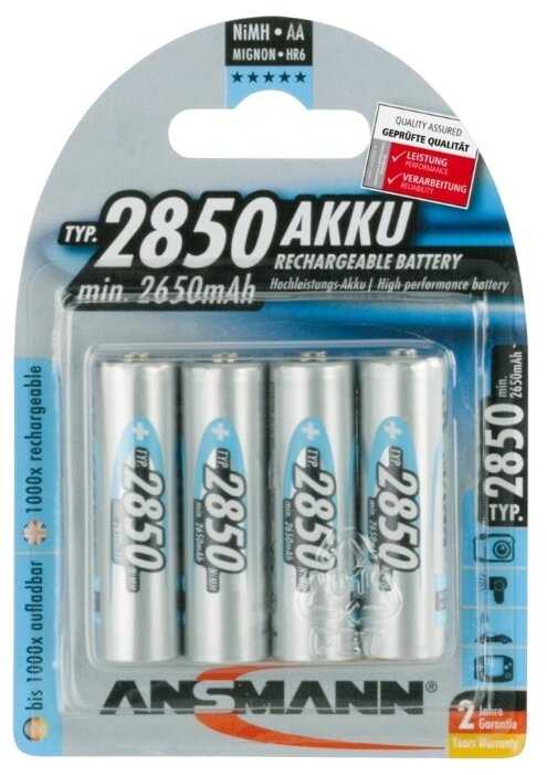 Аккумулятор ANSMANN 2850мАч AA BL2 фотография 2