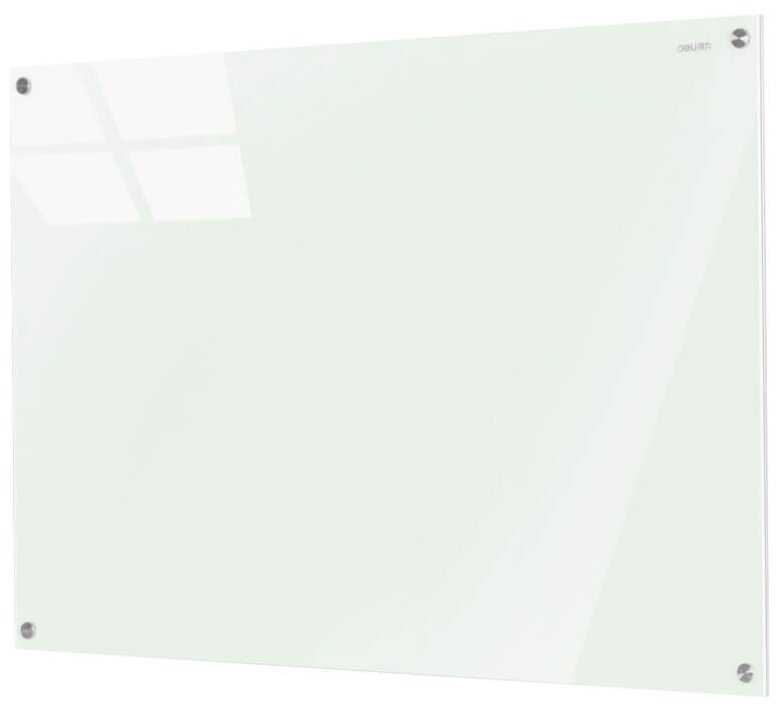 Доска стеклянная Deli 8736 стеклянная белый 90x120см стекло магнитный 4 магнита2 маркерастиратель фотография 1
