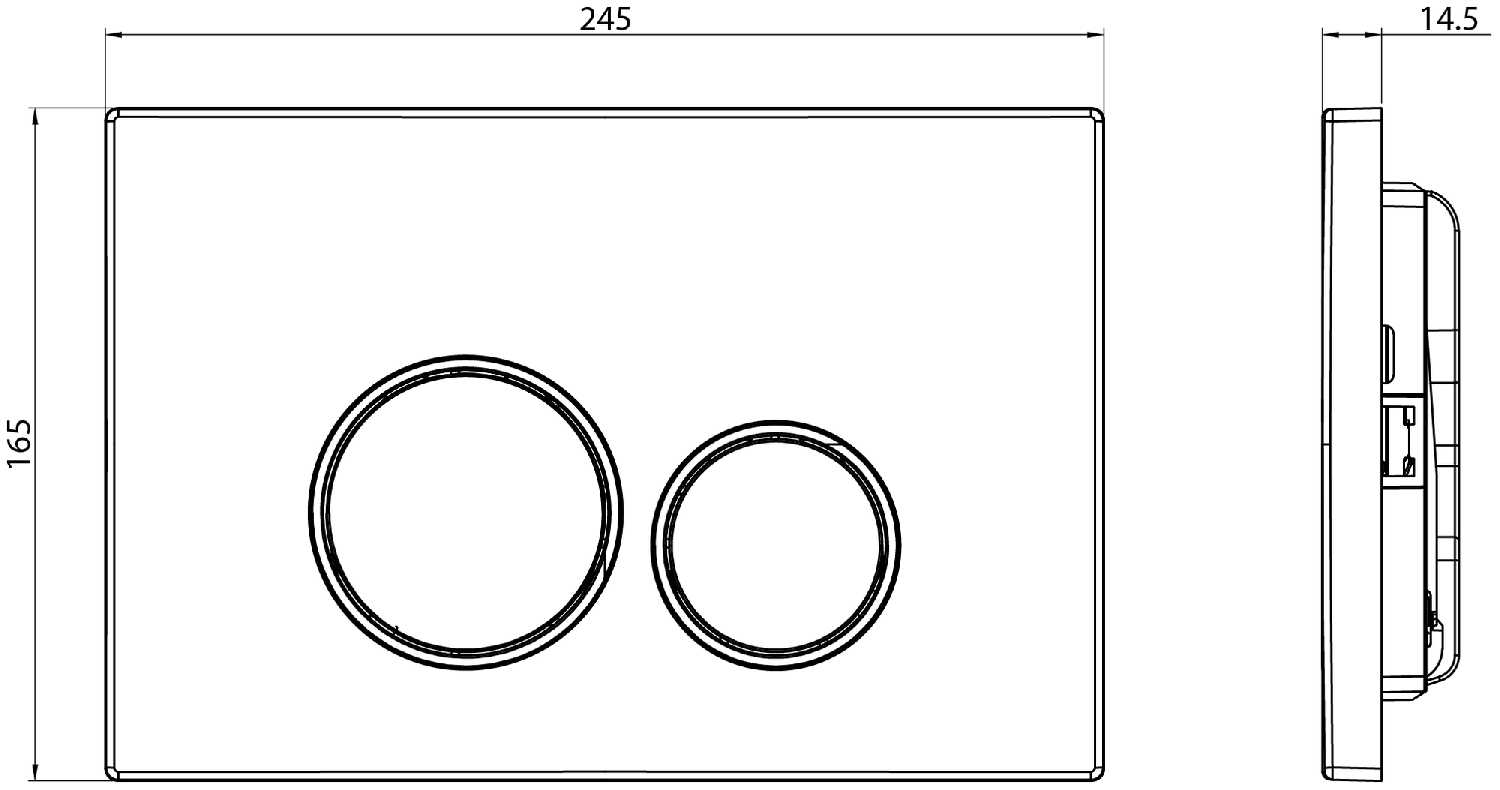 Смывная клавиша CHARUS Spazio (FP.330.11.01) фотография 2