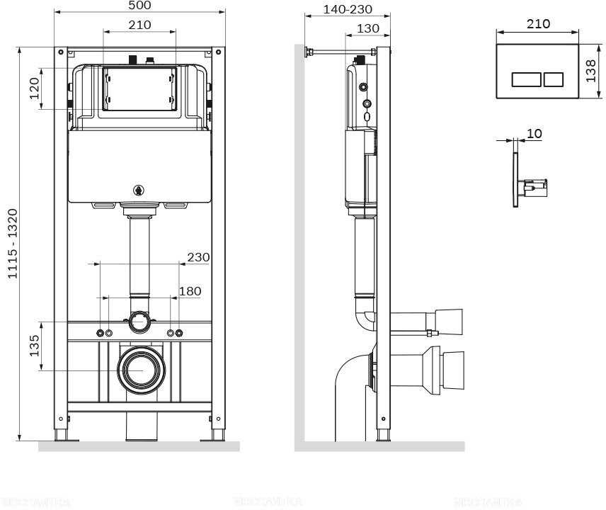 Рамная инсталляция AM.PM Pro (I012704.7038) фотография 4