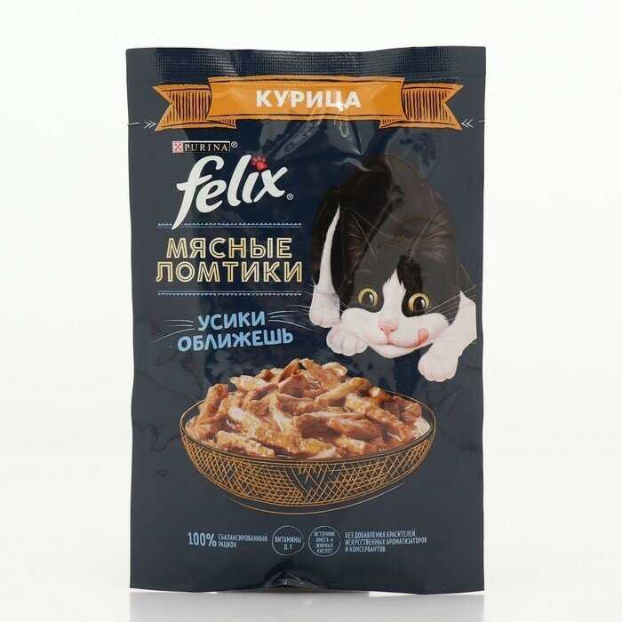 Корм для кошек Felix Мясные ломтики Усики оближешь с курицей фотография 6
